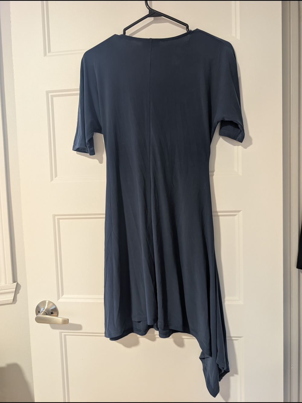 Topshop Asymmetrical Twist-Waist Navy Dress - Picture 2 of 2
